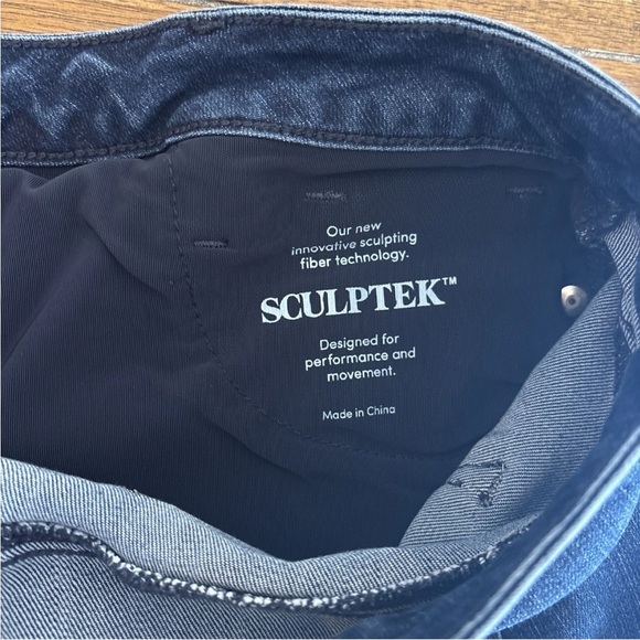 Athleta Skulptek Skinny Jeans Blue Womens Dark Wash Mid Rise Stretch Denim - Picture 9 of 10